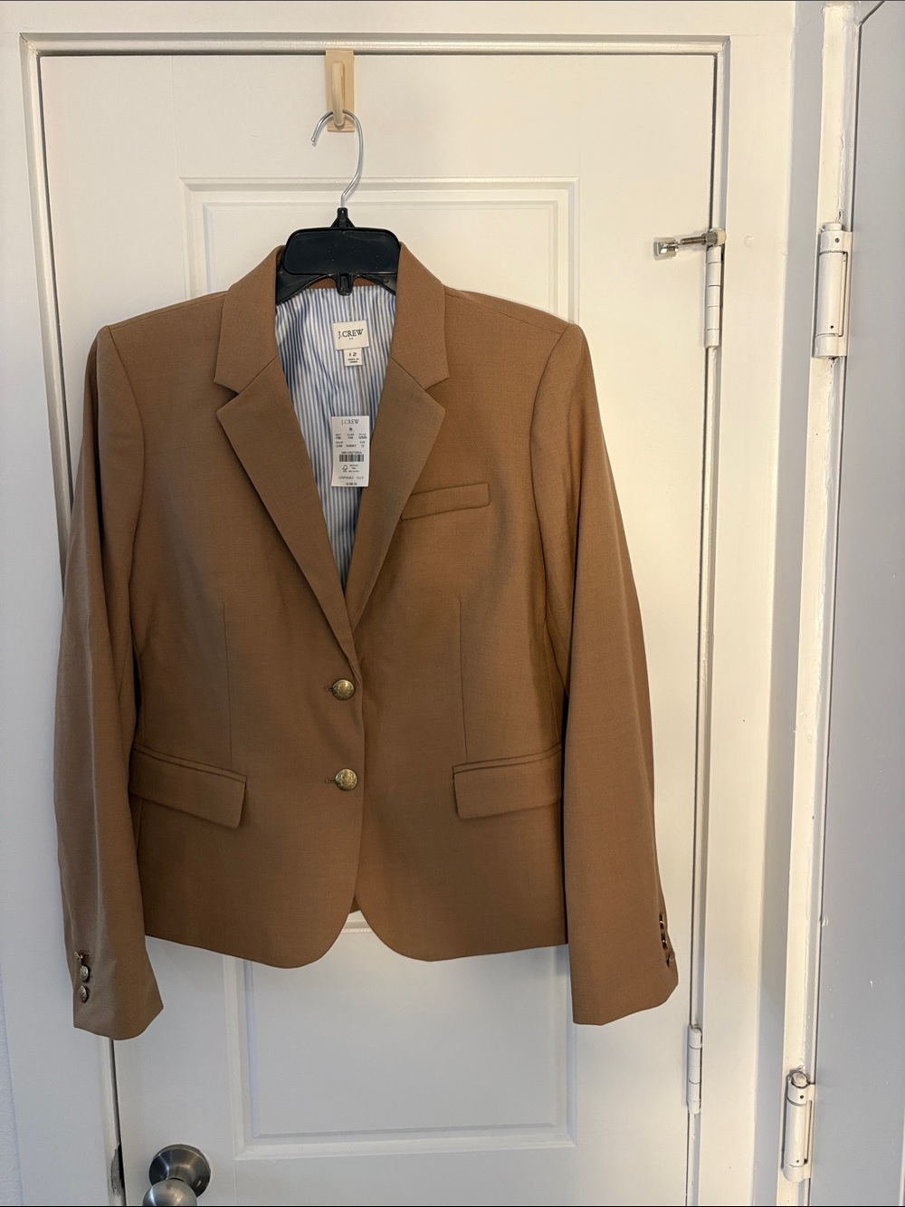 J. Crew Camel/Tan Schoolboy Two-Button Women's Blazer